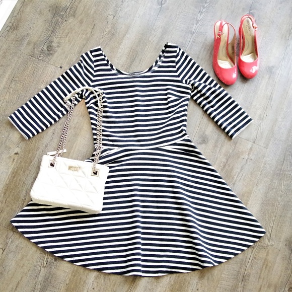 Hollister Dresses & Skirts - Wide Scoop Neck Striped Classy Dress